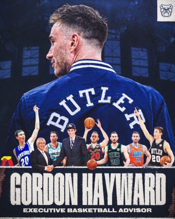新篇章！已退役的海沃德回到母校巴特勒大学 将担任篮球赛  执行顾问