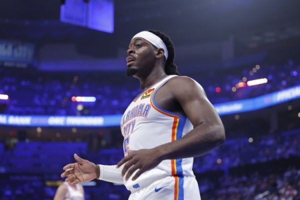 今天雷霆客战步行者 多特可以出战 卡森-华莱士因膝盖关节扭伤  缺阵